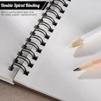 4 Pack Sketch Book, 8.5 x 11Inch Sketchbook, 68lb/100gsm Top Spiral Bound Sketch Pad, Acid Free Art Supplies Drawing Painting Sketching Paper for Teens Adults Artists (30 Sheets Each)