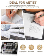 Nicpro 35PCS Art Mechanical Pencil Set, 3 PCS Metal Drafting Pencil 0.5 mm & 0.7 mm & 0.9 mm & 3 PCS 2mm Lead Holder (6B 4B 2B HB 2H 4H Colors) For Sketching Drawing With 20 Tube Lead Refills Case