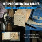 25 Pack 6inch Reciprocating Saw Blades Set,6/12TPI High Carbon Saw Blades, Metal Saw Blades with Organizer Case (25, 6/12TPI/150mm)