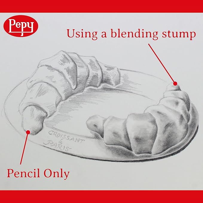 Pepy 6 PCS Blending Stumps for Drawing, Shading, Blending, Charcoal, Graphite, Colored Pencil, Pastel, Oil Pastel; Art Blenders for Paper Sketch Drawing