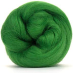 Revolution Fibers Dyed Corriedale Wool | 8 Ounces of Premium Combed Wool Top | 26 Micron, 100% Pure Corriedale Wool Roving, Ethically Sourced (Grass Green)