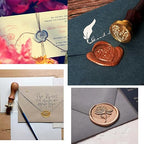 12 Pieces Sealing Wax Sticks with Wicks for Letter Seal Wax Stamp,Wedding Invitations, Packaging Decoration,Christmas Gift Ideas (Color A)