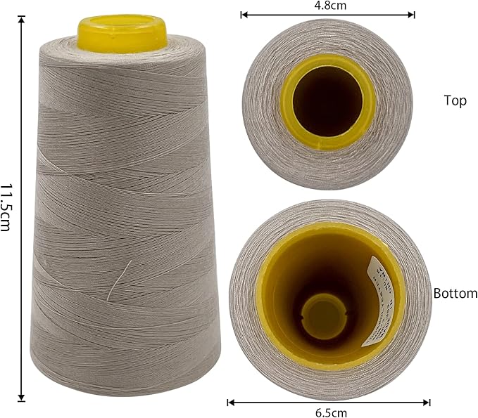 Tortoise 8 Cones of 3000 Yards Each Spool Thread for All Purpose Sewing, Serger, Overlock, Quilting, Machine - 100% Polyester - 40S/2