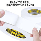 2Pack 2inX16.4FT Double Sided Foam Strip, EVA Foam Tape, Double Sided Sponge Adhesive Mounting Tape for Home Office Decor White