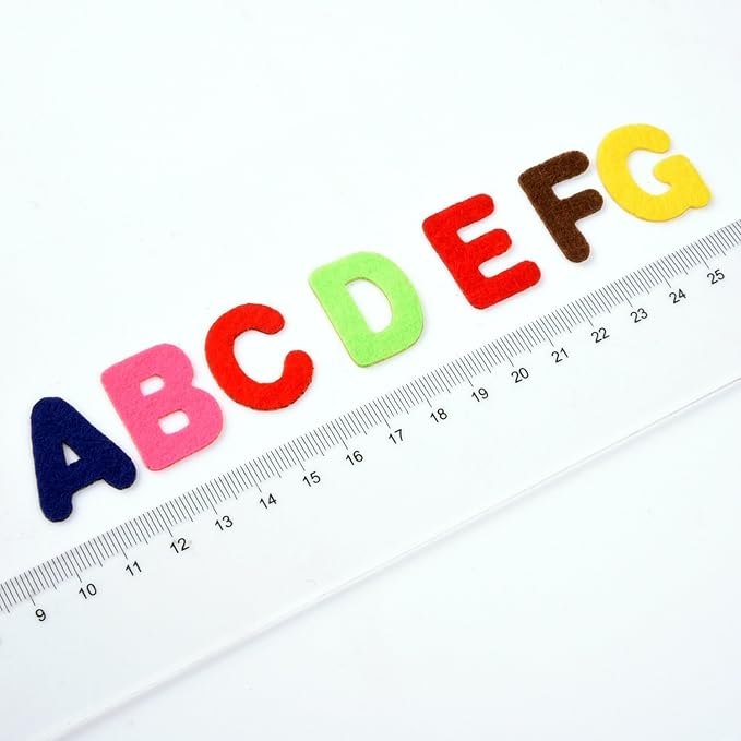 Outus Felt Letters Stickers Self-Adhesive Alphabet Letters for Kids DIY Craft 500 Pieces, 1 Inch Assorted Colors