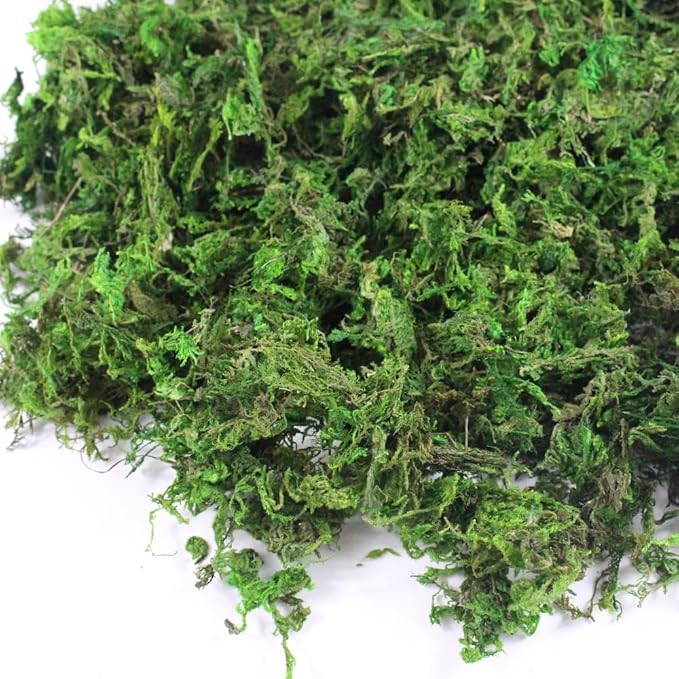 Artificial Moss, 10.5 OZ Green Moss for Decorating, Faux Moss for Crafts, Decorative Moss for Plants Indoor, Table Centerpieces, Fairy Garden Wedding Decor, Fake Moss Decor