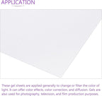 DMiotech 10Pcs Correction Gel Light Filter Overlay Transparent Plastic PVC Sheets Matte Translucent for Photo，Film,Video