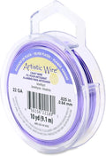 Artistic Wire, 22 Gauge Silver Plated Tarnish Resistant Colored Copper Craft Wire, Amethyst,10 yd