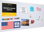 Diamond Life Magnetic Board - Memo & Vision Board for Home, Office, and Classroom - Magnet Board for Kids - Pre-drilled Mounting Screws Included (White 24"x48")
