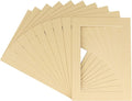11x14 Mat for 8.5x11 Photo - Precut Tan Picture Matboard for Frames 11 x 14 Inches - Bevel Cut Matte to Display Art 8.5 x 11 Inches - Acid Free Pack of 100 MATS with Backing Boards & Clear Bags