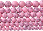 32pcs 12mm Pink Turquoise Beads Natural Stone Round Loose Spacer Beads for Jewelry Making DIY Bracelet Necklace 1 Strand 15inch