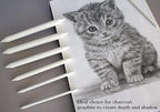43 PCS Blending Stumps and Tortillions Paper Art Blenders Sketch Drawing Tools with Sketch Wipe Scrapers,Rub Sponge,Kneaded Eraser and Sandpaper Sharpeners