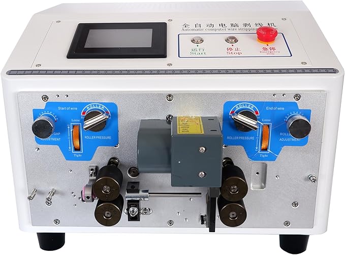 Automatic Wire Stripper Machine, Computer Wire Peeling, Electronic Wire Cutting Machine, Cable Cutting 110V, Multi-Function Button, Touchscreens, 0.5-30mm Stripping Length