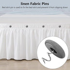 12 Colors Fabric Covered Button Twist Pins Dust Ruffle Pins- for Sofa，Upholstery，Armchair Caddies, Armrest Covers,Bed Skirts, Slipcovers, Headliners (Medium Gray, 12)