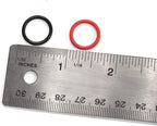 (100 Pack) Soft Stitch Ring Markers (Available in 3 Sizes, Includes 2 Colors, for Knitting/Crochet/etc) (Medium (Needle 9-15), Red & Black)