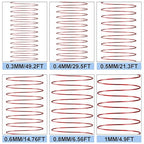 6 Rolls Copper Jewelry Wire, 5 Assorted Colors 0.4 mm Dia. Beading Wire for Jewelry Making Bracelet Earrings Rings Necklaces Flower Craft Projects