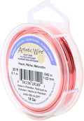 Artistic Wire, 18 Gauge Silver Plated Tarnish Resistant Colored Copper Craft Wire, Peach, 20 ft