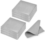 SEVENWELL 100pcs Jewelry Cleaning Cloth Gray Polishing Cloth for Sterling Silver Gold Platinum Small Silver Polish 8x8cm
