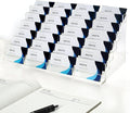 Acrylic Business Card Holder for Desk Multiple Business Card Holders 28 Slot 7 Tier Large Business Card Organizer Business Card Display Rack Clear Plastic Business Card Stand for Home Office