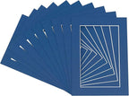 11x14 Mat for 8.5x11 Photo - Precut Royal Blue Picture Matboard for Frames Measuring 11 x 14 Inches - Bevel Cut Matte to Display Art Measuring 8.5 x 11 Inches - Acid Free Pack of 100 MATS