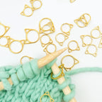Hilsayum 30PCS Cat Stitch Marker Knitting Stitch Markers Metal Crochet Markers Ring Crocheting Accessories for Weaving, Handmade Crafts