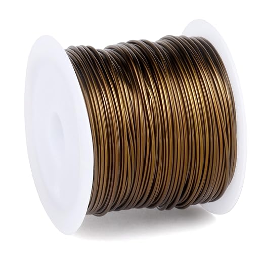 82FT Jewelry Wire 20 Gauge Tarnish-Resistant Copper Beading Wires Roll Bulk for DIY Crafts Jewelry Making, Antique Bronze