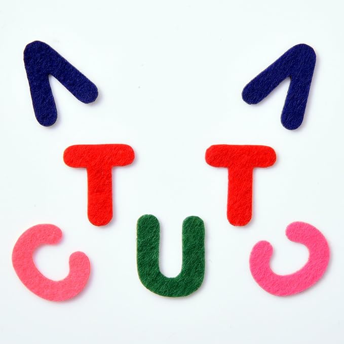 Outus Felt Letters Stickers Self-Adhesive Alphabet Letters for Kids DIY Craft 500 Pieces, 1 Inch Assorted Colors