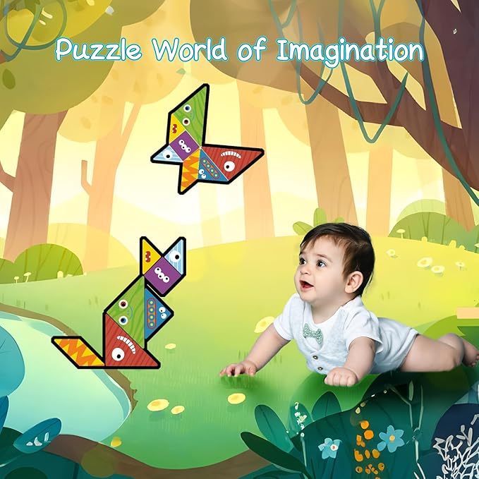 Magnetic Color & Number Maze Toy - Interactive Montessori Learning Board with Whiteboard, 3 Watercolor Pens, and Monster Puzzle for Kids Ages 3+