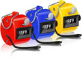 Handheld Clicker Counters - Golf Digital 4-Digit Baseball Finger Click Mechanical Tally Counter with 3pcs Lanyard for Sports Events Coaching Counting