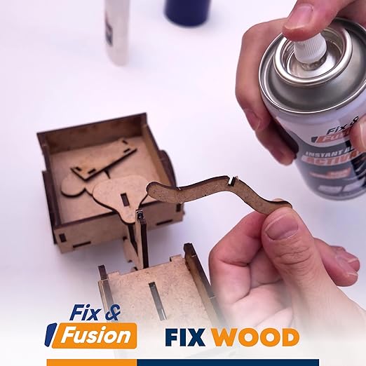 FIX & FUSION Activator Spray (13.5 Fl Oz), Instant Cure Accelerator for Cyanoacrylate (CA) Super Glue for Wood, Plastic, Rubber, Granite, and DIY & Professional, Accelerates Bonding Strength, (1 Pack)