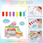 Paint with Water Coloring Books for Kids,Traffic Art Craft Kit No Mess Water Color Painting Sets for Kids Ages 4-8,Birthday Gifts Travel Toy Crafts Supplies Kits for Girls Boys Drawing with 2 Brushes