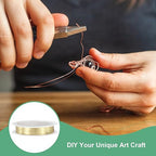 0.4 mm/26 Gauge Copper Wire for Jewelry Making, 30.2FT Copper Beading Craft Wire for Jewelry/Weaving/DIY Crafting/Planting, Color-Retaining [9.2M, Light Golden]