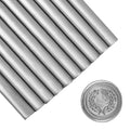 Glue Gun Sealing Wax Sticks for Wax Seal Stamp -Metallic Silver, Great for Wedding Invitations, Cards Envelopes, Snail Mails, Wine Packages, Christmas Gift Ideas, Pack of 10