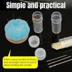 Uxney Pin Cushion,Wooden Sewing Pin Cushion Pincushion Needle Cushion for Sewing Quilting Needlework DIY Crafts(Moon Green,2 PCS)