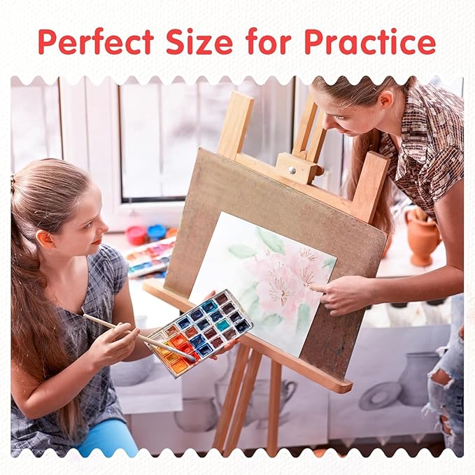 FIXSMITH Canvas Boards for Painting 5x7 Inch, Super Value 24 Pack Mini Canvases, White Blank Canvas Panels, 100% Cotton Primed, Painting Art Supplies