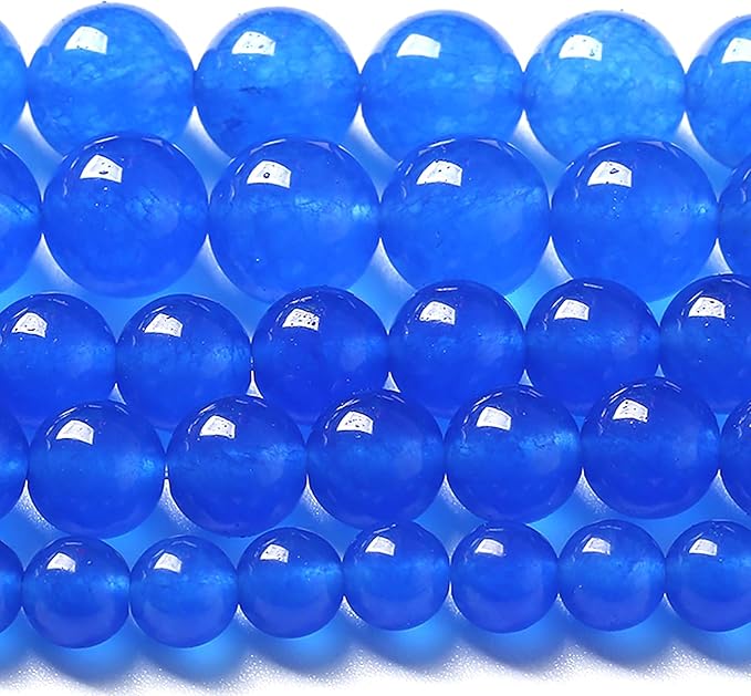 4MM Natural Purplish Blue Chalcedony Stone Beads Crystal Energy Round Loose Beads for Jewelry Making Bracelet 180pcs 2 Strands 32"