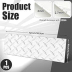 1pcs Diamond Plate Sheet Metal Heavy Duty Tread Aluminum Sheet Diamond Tread Plate for Wall Covering, Cargo Trailer, RV and More (4'' X 12'' X 0.08'',Silver)