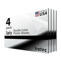 Trotec | Metallic Looking Acrylic Sheet | 12"x24"x1/16, 4 Pcs | Bright Chrome/Black | Metallic Finish - Scratch Resistant for Laser Engraving & Cutting,Printing,Glowforge,Name Plate | USA Made