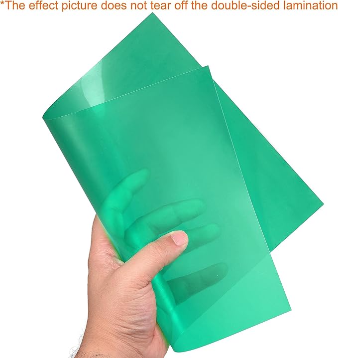 uxcell 4Pcs A4 Gel Light Lighting Filter Overlay Transparent Color Correction Plastic Vinyl PVC Sheets Photography Television Green,0.3mm