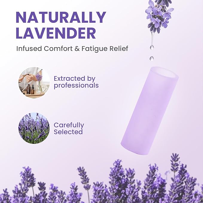 20 PCS Gel Finger Sleeve Protectors - Silicone Finger Sleeves with Lavender Extract - Finger Cots Bandages Provide Relief for Finger Cracking, Corns, Blisters and Calluses Protect (Purple)