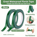 MAPVOLUT 6 Pack Green Floral Foam Blocks (9.1"x4.1"x2.8") + 2 Rolls Waterproof Floral Tape | Wet & Dry Flower Arrangement Foam for Fresh/Silk Flowers, DIY Crafts, Weddings, Centerpieces