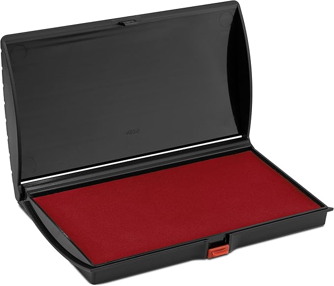 Large Premium Crimson Red Ink Stamp Pad - 3" by 6" - Quality Felt Pad