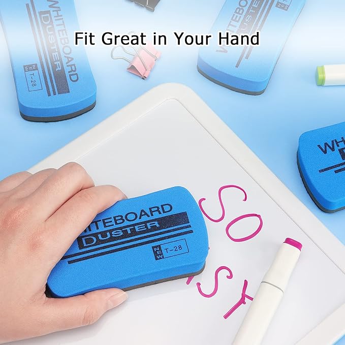 Tamaki 6 Pack Magnetic Whiteboard Eraser, Dry Eraser Erasers for White Board, Whiteboard Erasers for Kids Classroom, Blue