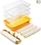 Voomey 18" Paint Roller kit，9 Piece 18 inch Paint Roller，18 Paint Roller Tray with Liner,Microfiber Paint Roller,Paint kit for House Painting