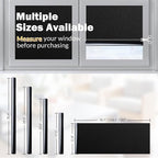 rabbitgoo Blackout Window Film, Sun Heat Blocking Privacy Cover for Glass, Removable Opaque Room Darkening Dark Black Out Window Covers Tint Shades for Home Day Sleep Light Blocker 29.5 x 78.7 Inches