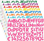 TaoBary 544 Pcs 2 Inch 16 Sheets Large Letter Stickers, Upper and Lower Case, Adhesive Vinyl Alphabet Sticker for Bulletin Board, Poster, Bottle, DIY, Notebook(Colorful,1 Inch)