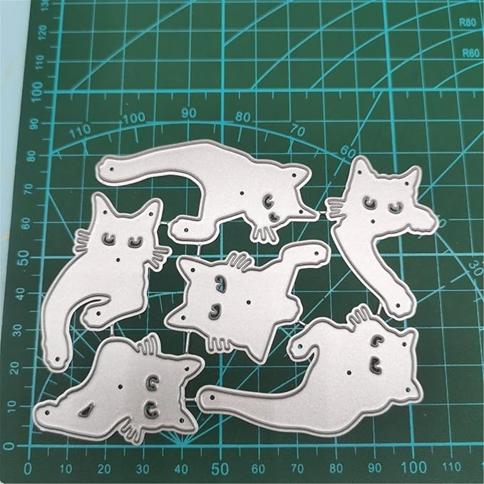 Cutting Dies Metal Stencils Scrapbooking Tools DIY Embossing Template for Paper Card Making Album Arts Crafts Supplies (Cat-10.7x8.6cm)