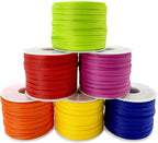 1/8" Grosgrain Ribbon - 720 Yards Assorted Colors - 3mm Fabric - DIY Crafts, Balloons, Florists, Showers (Pack of 12)