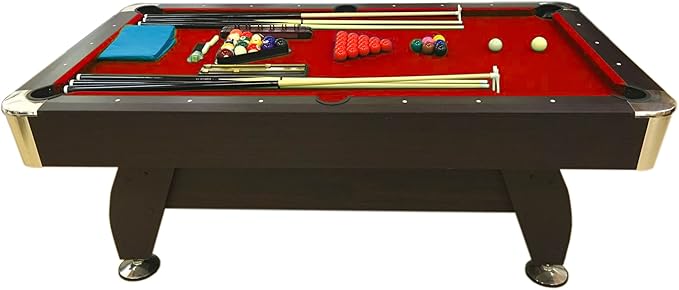 7 Foot Pool Table Billiard Table Red Felt – Red Devil