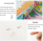 Fanxvivy Stamped Cross Stitch Kits for Adults Beginners Pillow Needlepoint Kit with Embroidery Pattern Needlework Kit Prestamped Stitches Kit 11CT Cross Stitching-Sunrise Peacock 18x18 inch